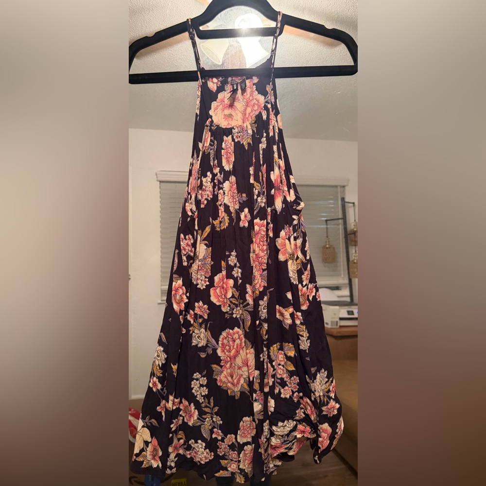 Billabong Black and Pink Floral Dress